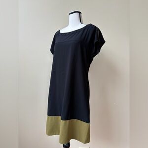 Black and Gold Midi Dress
